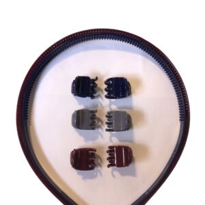 Σετ στέκες με μικρά κλαμερ Μπορντό και μπλε