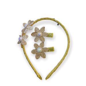 Στεκα χρυσή με λουλούδια