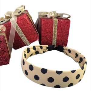 Στέκα κίτρινη με μαύρο πουά