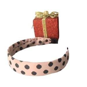 Στέκα ροζ με μαύρο πουά