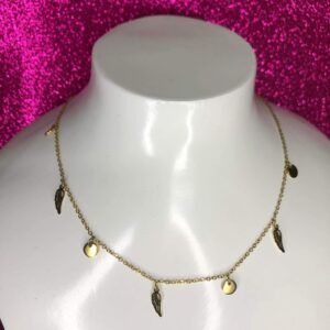 Κολιέ με φτερά και κύκλους