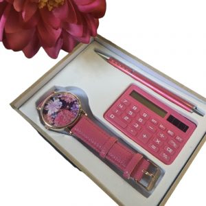 Σετ γυναικείο ρολόι στύλο και αριθμομηχανή