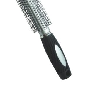 Βούρτσα στρογγυλή για μαλλιά μαύρο γκρι