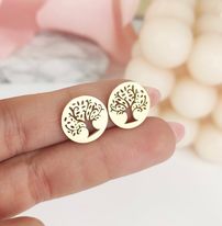 Σκουλαρίκια το δέντρο της αγάπης ατσάλινα