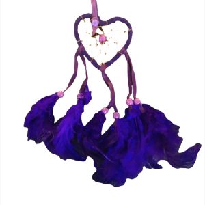 Ονειροπαγίδα μωβ σε σχήμα καρδιά