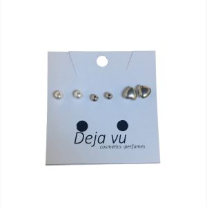 Σκουλαρίκια σετ 3 ζευγάρια (πέρλες ,καρδούλες και μπαλίτσα )