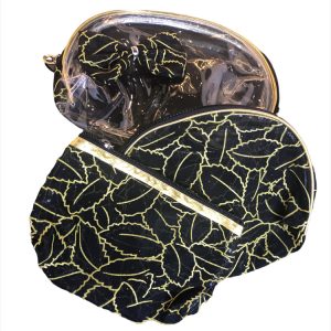 Νεσεσέρ σετ 3 μαυρο/χρυσο με φιόγκο