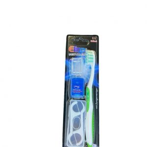 Elina Med Dental Set Οδοντόβουρτσα Medium, Ορθοδοντικό Νήμα, 8 Οδοντικά Νήματα με Διχάλες & Θήκη πράσινο