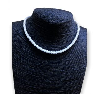 Χειροποίητο κολιέ με μεσαίες πέρλες