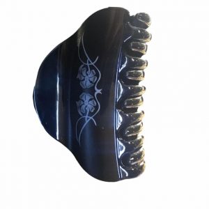 κλαμερ μαυρο με λευκά λουλούδια