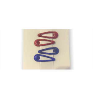 Παιδικά κοκαλάκια mini clip με γκλιτερ κόκκινα/μωβ