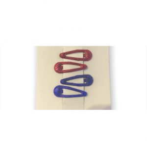 Παιδικά κοκαλάκια mini clip με γκλιτερ κόκκινα/μωβ