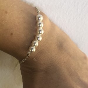 Βραχιόλι ασημί με πέρλες