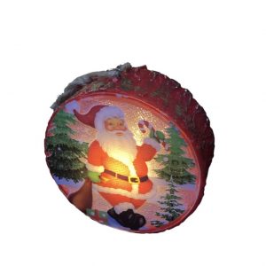 Χριστουγεννιάτικο κρεμαστό στολίδι  με led φως  κόκκινο Άγιος Βασίλης