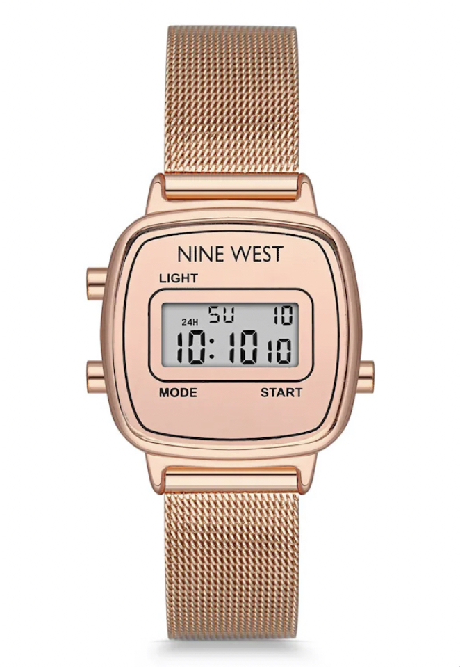 NINE WEST Ρολόι σε ροζ/χρυσό(NW/2652RGRG)