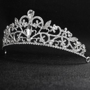 Νυφική κορώνα ασημί με ζιργκον