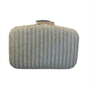 Τσάντα φάκελος clutch οβάλ μπεζ -CK34