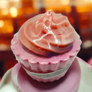 Bath Bomb σε σχημα Cupcake 'φραουλα'